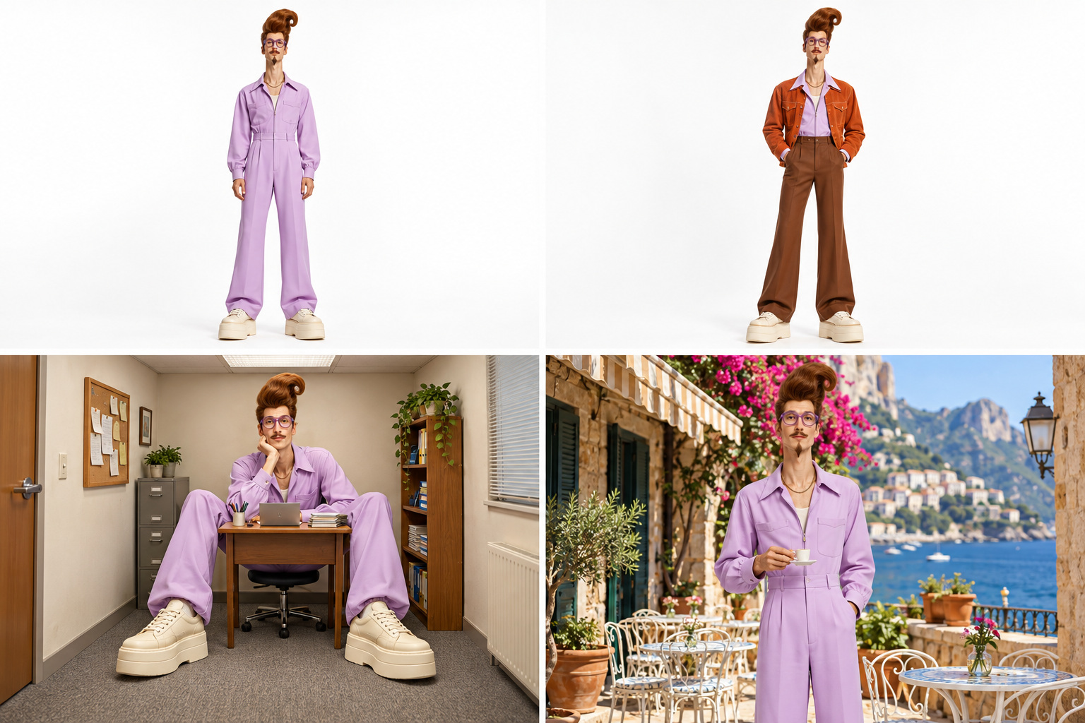Gino, fictional comedy character illustrations from the kit