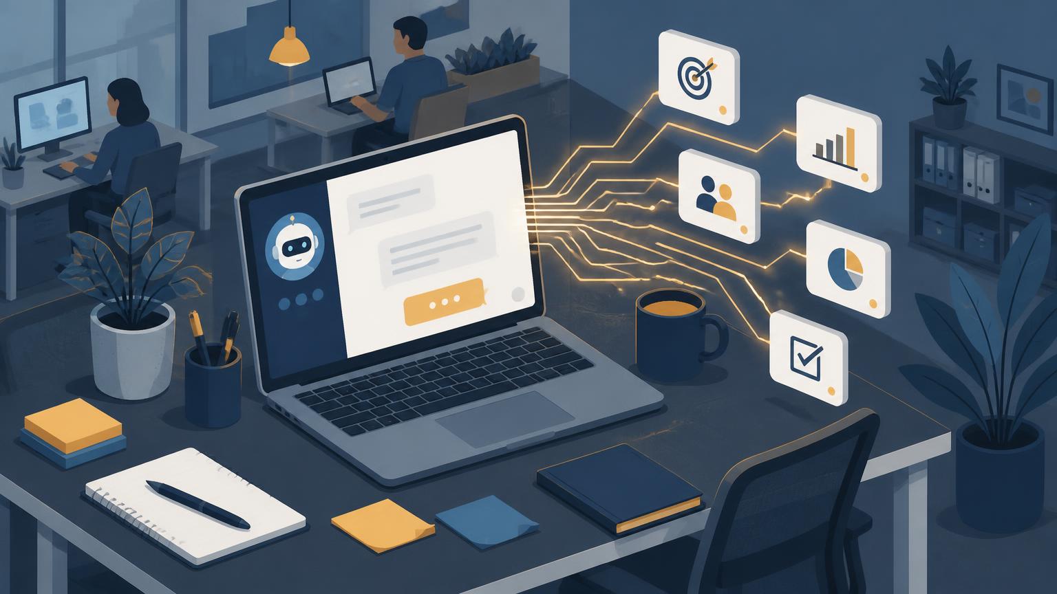 How to Use AI at Work: A Beginner's Guide for 2026 | Market Me Global blog cover