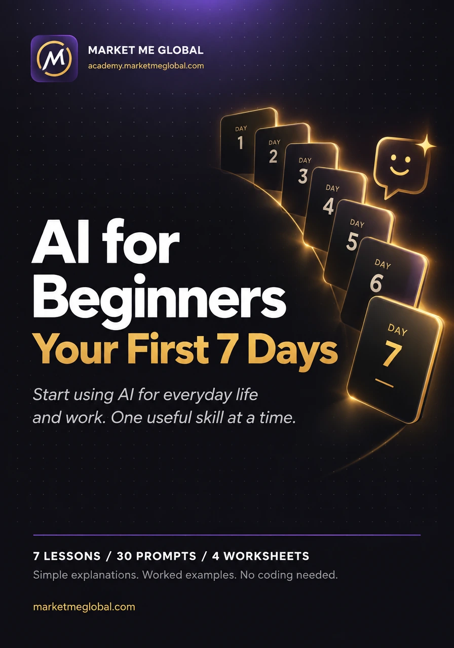 Cover of AI for Beginners: Your First 7 Days workbook